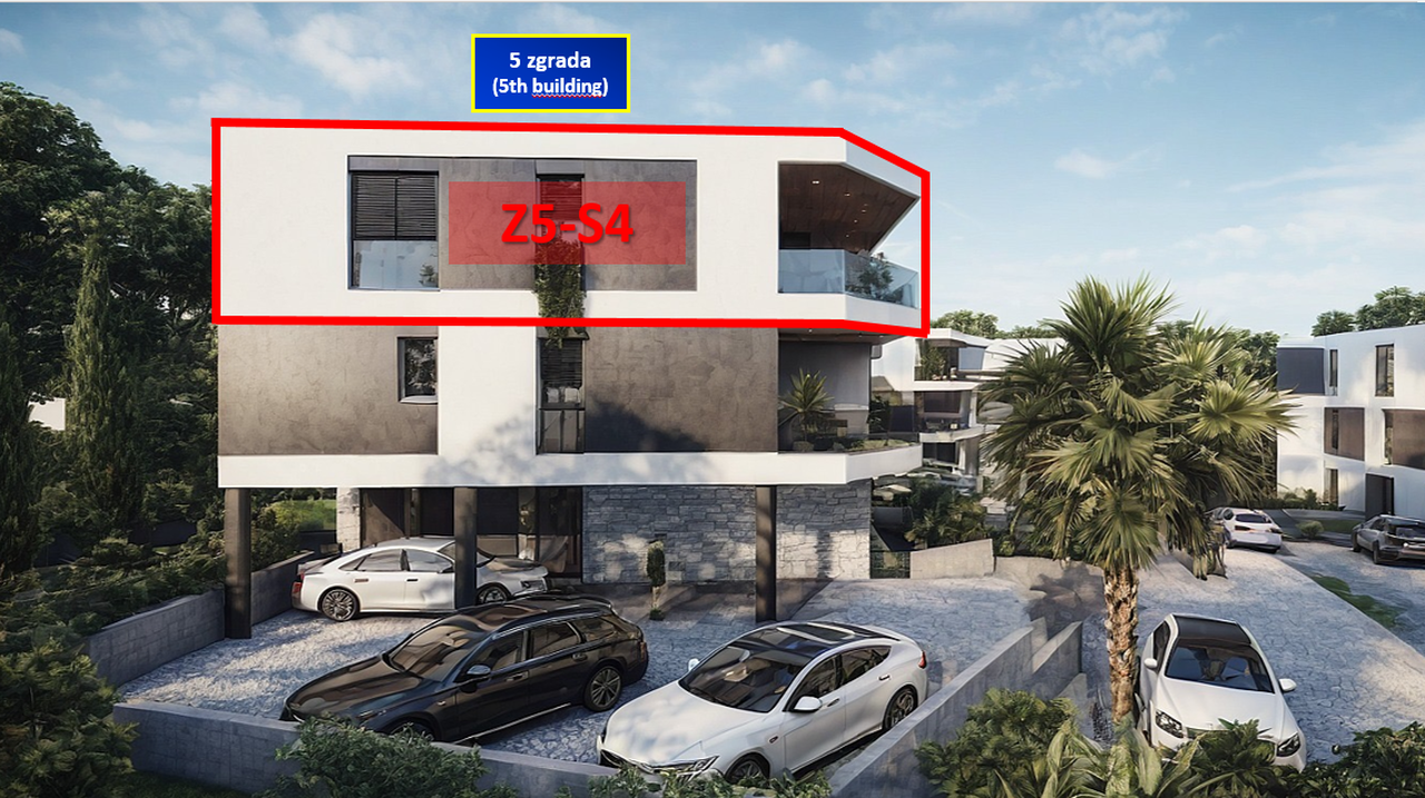 Trosobni stan-penthouse sa dva parkirna mjesta i spremištem (118 m2, 2 kat) 300 m od mora na Vallelungi u Puli, 355.000 eur, prodaja direktno od investitora.