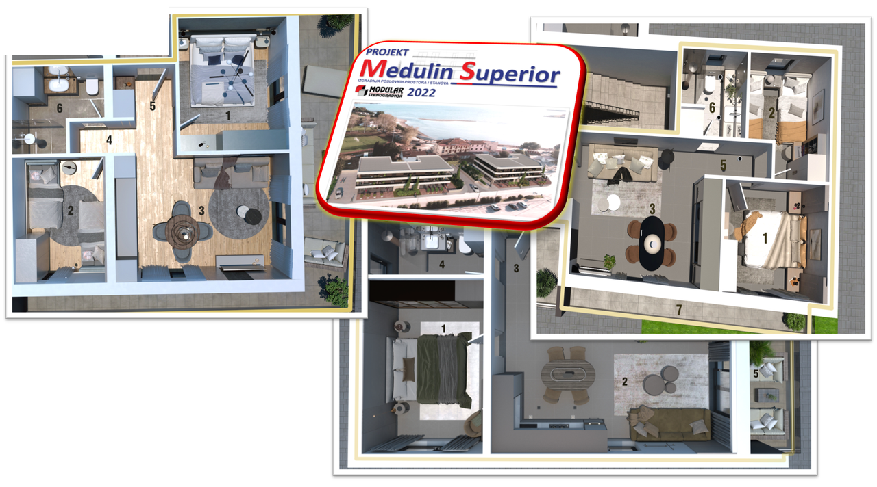Exclusive news: We bring you 3D visualizations of the appearance of six luxury apartments from the MEDULIN SUPERIOR PROJECT!
