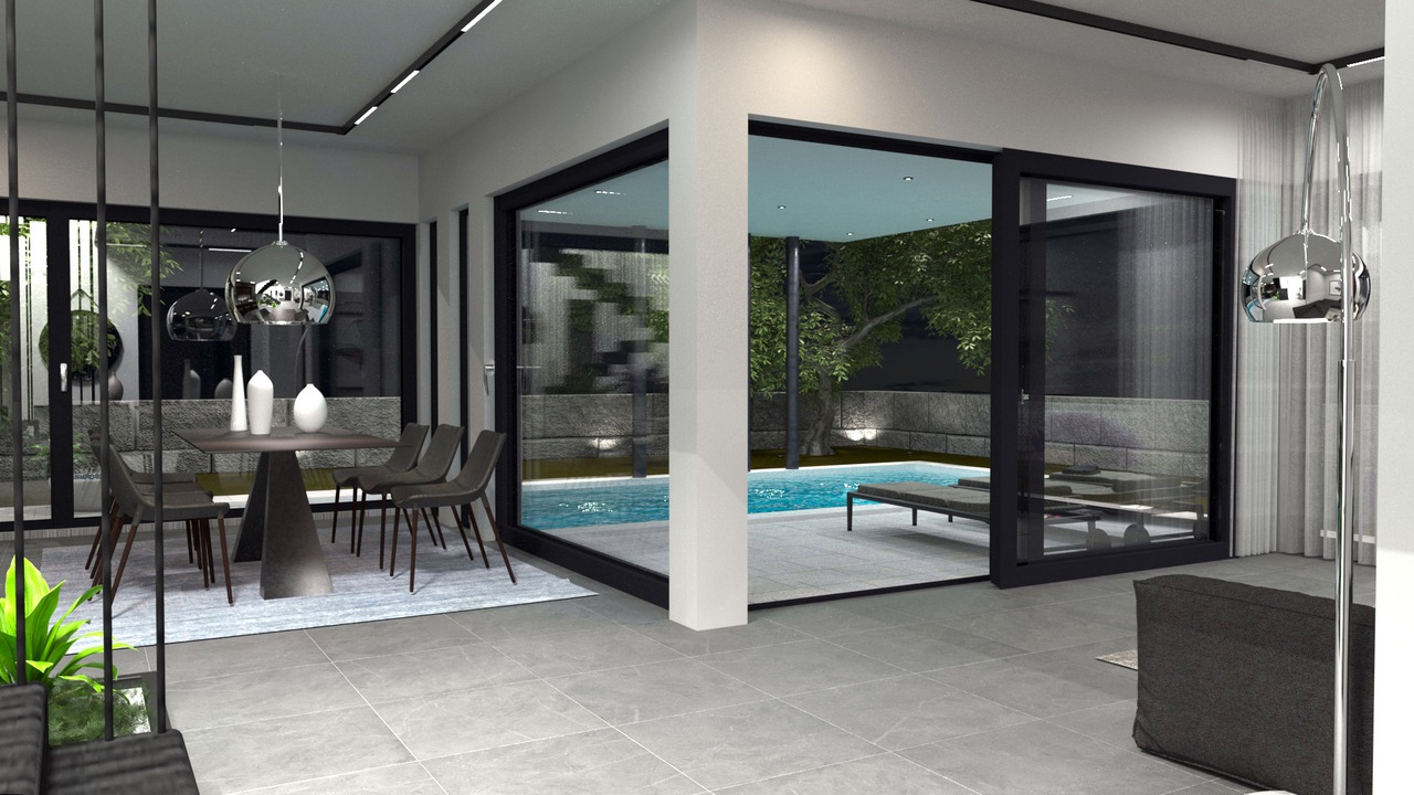 3D visualization of the Fažana Deluxe project - villas with swimming pools 50 m from the sea!